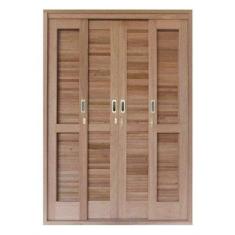 Porta Balcão de Correr Panorâmico 6 Folhas Cedro Arana 215cmx200cmx15c