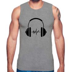 Regata Headphone Batimentos - Foca na Moda, Cinza, M