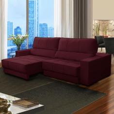 Sofá Retrátil Reclinável 4 Lugares 260 Cm Mola Ensacada Orion Veludo V