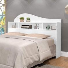 Cabeceira Box Casal com Mesa Lateral Irlanda J&a Móveis Branco