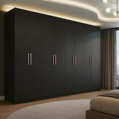 Guarda Roupa Casal 8 Portas 4 Gavetas Paris Espresso Móveis