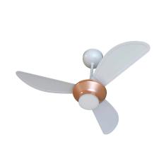 Ventilador de Teto Ventisol Mistral Inverter com Luminária LED 18W e Controle Remoto - Branco/Bronze
