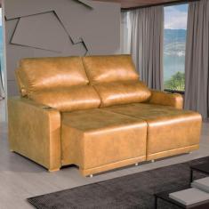 Sofá 2 Lugares 1,76m Retrátil e Reclinável Lyon Bom Pastor, Caramelo V