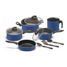 Conjunto De Panelas Teflon 08 Peças Elegan Azul - Aluminio Marpal, Dar