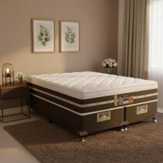Cama Box + Colchão Castor King Silver Star Air One Face Tecnopedic 193