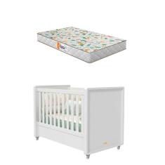 Berço Americano Tutto New Branco com Colchão Gazin - Matic 