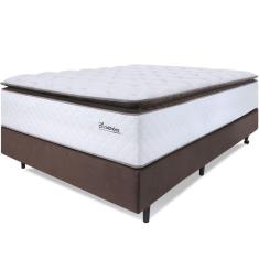 Cama Box Colchão com Molas Ensacadas Casal Alto Premium Sleep Marrom 138x188cm BF Colchões