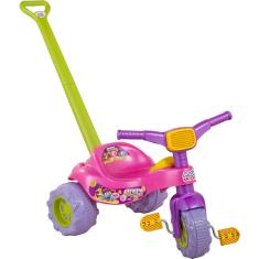 Triciclo Infantil Magic Toys Tico Tico - Pedal e Passeio - Baby Monsters Rosa/Verde