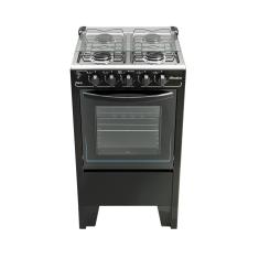 Fogão 4 Bocas a Gás Braslar Fenix Plus com Mesa Inox e Acendimento Automático Preto Bivolt