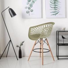 Banqueta Alta com Encosto e Apoio para os Pés Web - Empório.