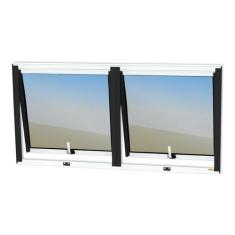 Janela de Alumínio Maxim-ar 2 Seções 60x120cm Vidro Espelhado Confort 