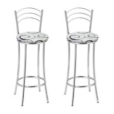 Kit 2 Banquetas Cromadas BC26-B E523 - TRE PARONI