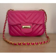 Bolsa pequena mini feminino lateral ombro tiracolo alça corrente - MAN
