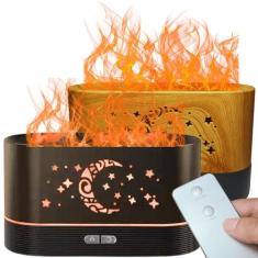 Umidificador Aromatizador Flamejante 200ml C/ controle e LED - Luatek,