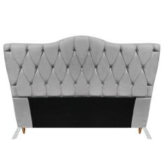 Cabeceira Queen Size Cama Box de Casal Quarto Estofada Barcelona 160cm