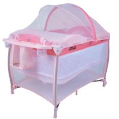 Berço Portátil New Aconchego Pink Chiqueirinho - Burigotto