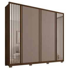 Guarda Roupa Casal Grande 6 Portas 4 Gavetas Marrom Orfeus