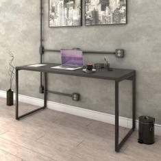 Mesa Para Escritório Diretor Estilo Industrial 1,50m Kuadra P