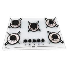 Fogão Cooktop Gás D&D 5 bocas branco - acendimento automático