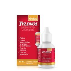 Tylenol Paracetamol 200mg/ml Solução Gotas 15ml 15ml Gotas