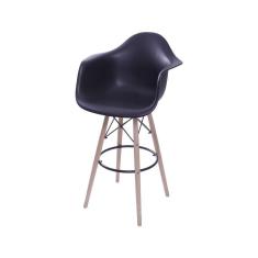 Banqueta Eames Dkr Com Braço - Preta