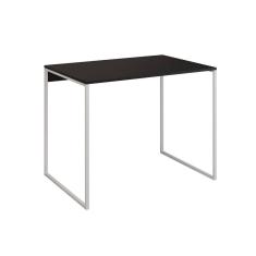 Mesa para Escritório Industrial Base Ferro Branco Tampo Mdp Preto 110x50