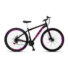 Bicicleta Aro 29 Freio A Disco 21M. Velox Preta/Pink - Ello Bike