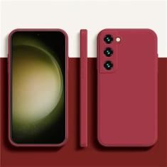 Capa de telefone de silicone líquido macio para Samsung Galaxy A52 A32 A52S A13 5G S10 S20 FE S21 22 Ultra 22 S22 PLUS Note10 20 20U, vinho tinto, para Galaxy A53 5G
