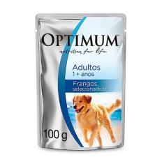 Ração Úmida Optimum Sachê para Cães Adultos Frango 100 g