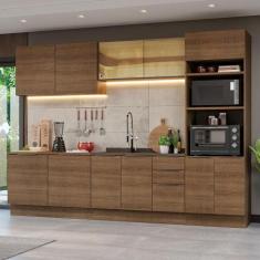 Armário de Cozinha Completa 310cm Rustic Stella Madesa 03, Rustic