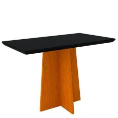 Mesa De Jantar Para 4 Lugares 1,20 Com Tampo De Madeira Canto Arredond