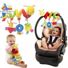 Móbile Centopeia Espiral Bebe Carrinho Com Chocalho Diversao Cor Amare