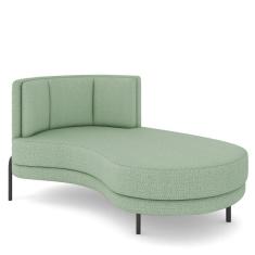 Sofá Chaise Longue Living Lucca Direito D02 Linho Verde D-477