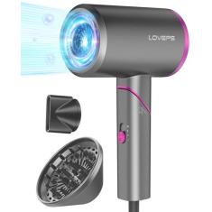 Secador de cabelo LOVEPS 1800W Ionic com alça dobrável para difusor