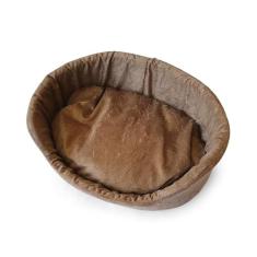 Cama São Benedito Pet Europa Luxo Sued Marrom para Cães - Tam 3