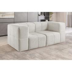 Sofá Modular Box 2 Lugares Bouclé Nude