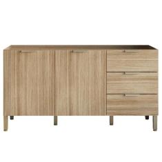 Balcão Gabinete Para Pia Sem Tampo 160cm Charm K02 Freijó - Mpozenato