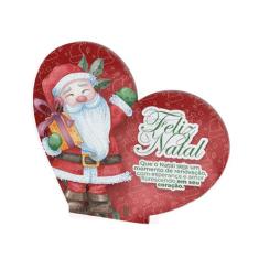 Kit com 15 Enfeites de Natal em Formato de Coração  Decoração em MDF p