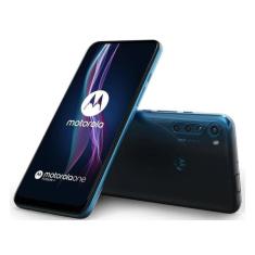 Smartphone Motorola One Fusion plus 4g 128GB 4GB RAM Câm.64MP+8MP+5MP+2MP Frontal 16MP