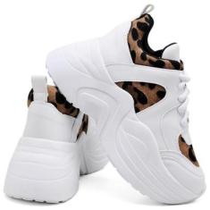 Tênis Chunky Feminino Onça Cadarço Conforto Estilo-Feminino