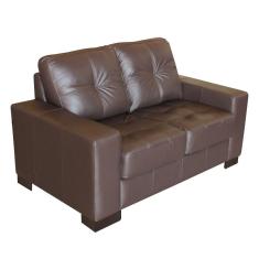 Sofá 2 Lugares Sala de Estar 150cm Milão Couro Chocolate - Gran Belo