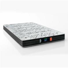 Colchão Queen de Espuma Semi Ortopédica D28 Extra Firme Preto Suporta Até 80kg