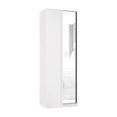 Guarda Roupa Modulado Canto Reto 1 Porta 80cm com Espelho Prime Luciane Móveis