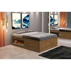 Cama Box Casal com Sapateira 138cm Laura Yescasa Jequitiba