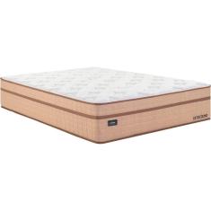 Colchão Queen Molas Ensacadas 158x198x36cm Estocolmo Mannes Branco/Bege