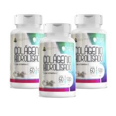 COLÁGENO HIDROLISADO COM VITAMINA C - 500mg (60 Cápsulas) +CAPS (3)