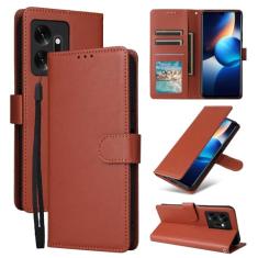 Capa carteira Infinix Zero 20 4G, 3 compartimentos para cartão e 1 compartimento para dinheiro com suporte, capa protetora clássica de couro com alça magnética flip para Infinix Zero 20 4G 17.0 cm