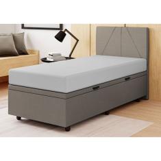 Base Cama Baú Solteiro Linho SkyBox