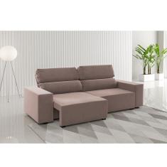 Sofá 3 Lugares Retratil e Reclinável 200cm Veludo Gold Viero Móveis