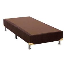 Cama Box Base Solteiro Americana Suede Brown (88x188x23) - Ortobom